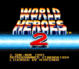 World Heroes 2 (USA) Title Screen